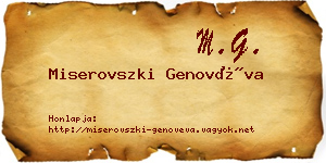 Miserovszki Genovéva névjegykártya